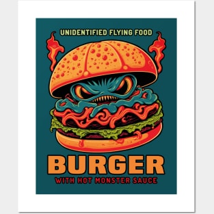 Burger With Hot Monster Sauce Posters and Art